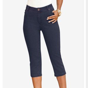 NEW Denim 24/7 Womens Plus Size 22W Stretch Capri
